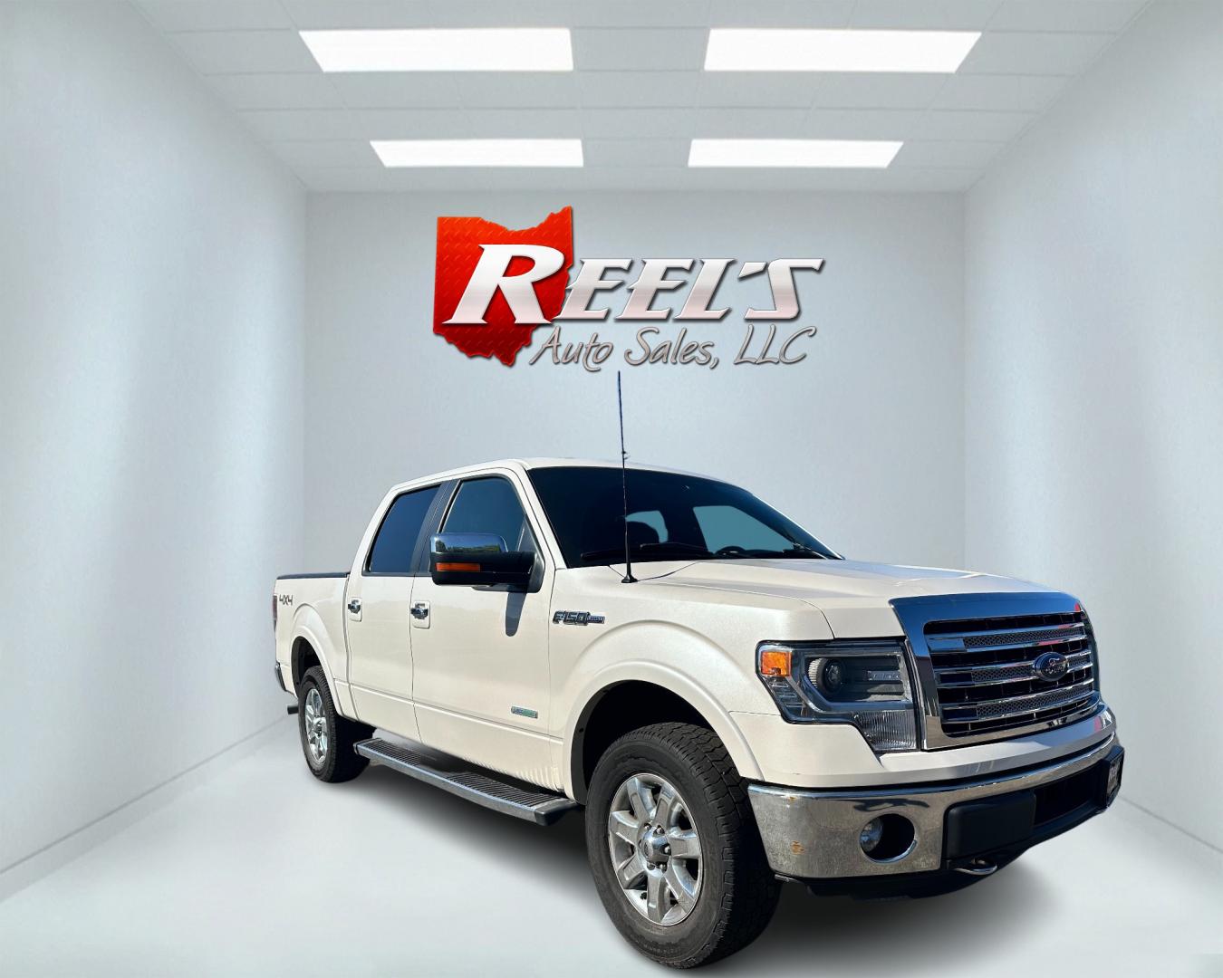 2014 White /Black Ford F-150 Lariat 502A (1FTFW1ET7EF) with an 3.5L. V6 engine, 6-Speed Automatic transmission, located at 547 E. Main St., Orwell, OH, 44076, (440) 437-5893, 41.535435, -80.847855 - This 2014 Ford F-150 Lariat Crew Cab boasts a 3.5L Twin Turbo EcoBoost V6 engine producing 365 horsepower and 420 lb-ft of torque, paired with a 6-speed automatic transmission and 3.31 gearing. It offers impressive features such as a leather interior, heated and cooled front seats, dual-zone automat - Photo#2